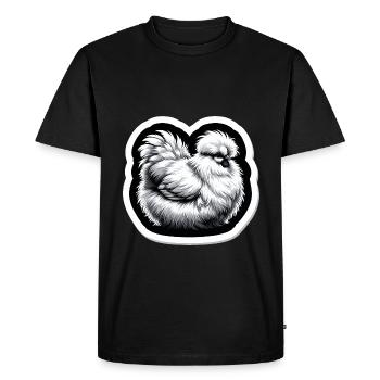 Silkie Chicken Fluffy Chicken Silkies - Men's Premium Organic T-Shirt - black - Front - Nico (187cm)