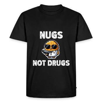 Croquettes de poulet drôle pépite de poulet dessin - T-shirt Premium bio Homme - noir - Devant - Nico (187cm)