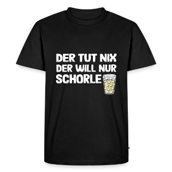 Pfälzer wine spritzer spritzer funny gift Pälzer - Men's Premium Organic T-Shirt - black - Front - Nico (187cm)