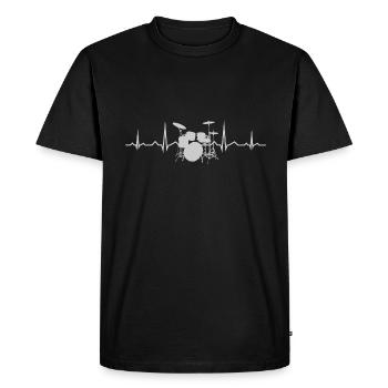 Kit batterie Percussionniste Batterie Batterie - T-shirt Premium bio Homme - noir - Devant - Nico (187cm)