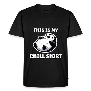 Chemise de nuit drôle Chemise de nuit pingouin Sommeil - T-shirt Premium bio Homme - noir - Devant - Nico (187cm)