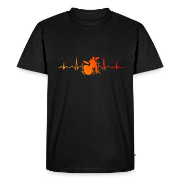 Drummer Drum Kit Batteur Hommes - T-shirt Premium bio Homme - noir - Devant - Nico (187cm)