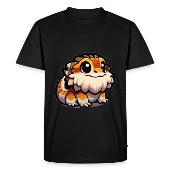 Mignon bébé lézard dragon barbu - T-shirt Premium bio Homme - noir - Devant - Nico (187cm)