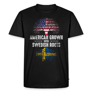 Américains d’origine suédoise - T-shirt Premium bio Homme - noir - Devant - Nico (187cm)