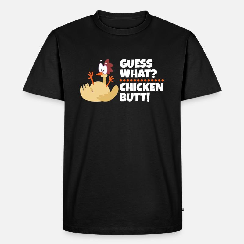 Devinez quoi de poulet Cul - T-shirt Premium bio Homme - noir