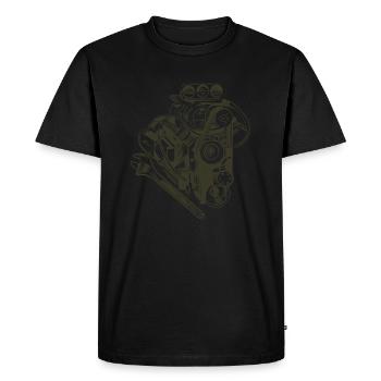 Automechanic Parts Detailed Car Engine - Men's Premium Organic T-Shirt - black - Front - Nico (187cm)