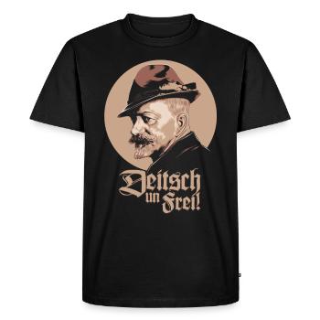 Anton Günther - Männer Premium Bio T-Shirt - Schwarz - Vorne - Nico (187cm)