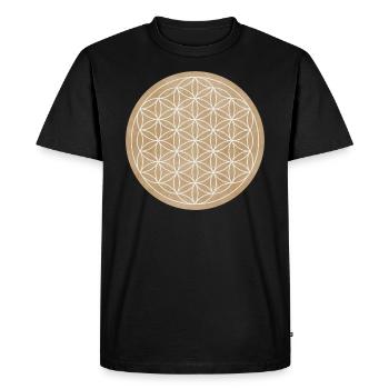 SYMBOLE - FLEUR DE VIE - ÉNERGIE POSITIVE - T-shirt Premium bio Homme - noir - Devant - Nico (187cm)