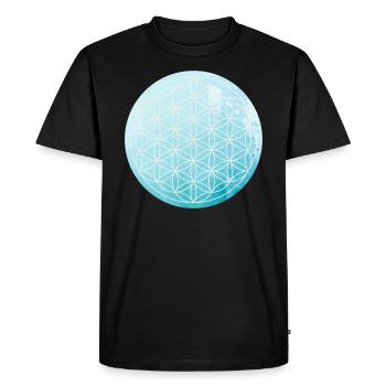 SYMBOLE - FLEUR DE VIE - ÉNERGIE POSITIVE - T-shirt Premium bio Homme - noir - Devant - Nico (187cm)