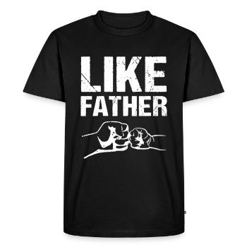 Like Father Like Son - Men's Premium Organic T-Shirt - black - Front - Nico (187cm)