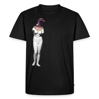 Mme Pigeon - T-shirt Premium bio Homme - noir - Devant - Nico (187cm)