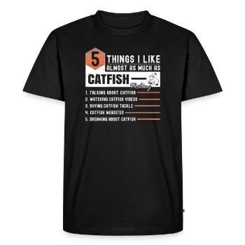 Wels Fishing Dicton - T-shirt Premium bio Homme - noir - Devant - Nico (187cm)