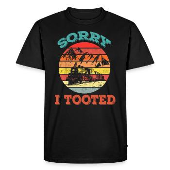 Désolé j’ai Tooted - Rétro - T-shirt Premium bio Homme - noir - Devant - Nico (187cm)