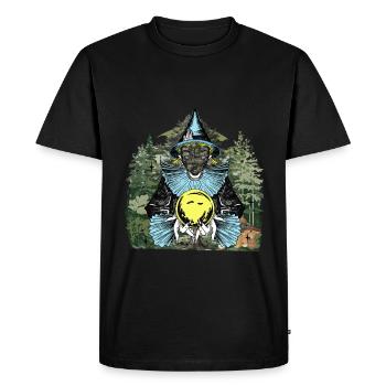 Forêt Diseuse de bonne aventure Nature Futur Occulte Spirituel - T-shirt Premium bio Homme - noir - Devant - Nico (187cm)