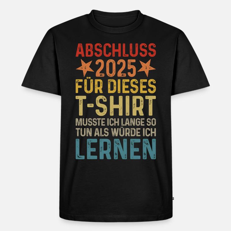 Abschluss 2025 - Männer Premium Bio T-Shirt - Schwarz