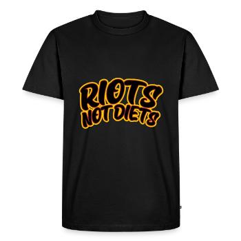 Riots not Diets - T-shirt Premium bio Homme - noir - Devant - Nico (187cm)