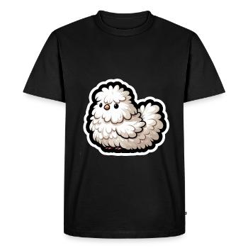 Silkie Chicken Fluffy Chicken Silkies - Men's Premium Organic T-Shirt - black - Front - Nico (187cm)