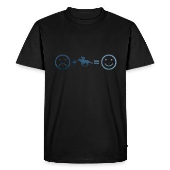 Hommes Hommes Chasse équestre Femmes - T-shirt Premium bio Homme - noir - Devant - Nico (187cm)