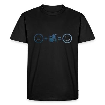 Drum Kit Drummer Percussionist Drummer - Men's Premium Organic T-Shirt - black - Front - Nico (187cm)