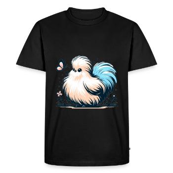 Silkie Chicken Fluffy Chicken Silkies - Men's Premium Organic T-Shirt - black - Front - Nico (187cm)