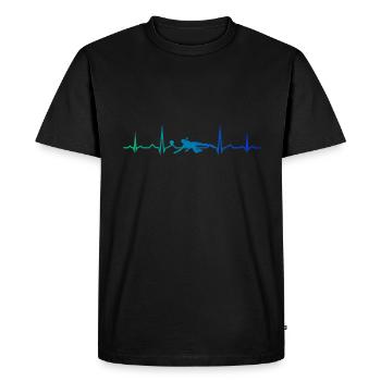 Volleyball Volleyball Masculin - T-shirt Premium bio Homme - noir - Devant - Nico (187cm)