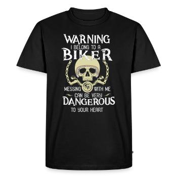Biker - Men's Premium Organic T-Shirt - black - Front - Nico (187cm)