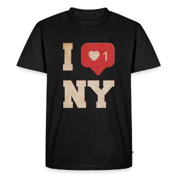 I love New York - Men's Premium Organic T-Shirt - black - Front - Nico (187cm)