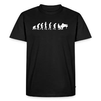 EVOLUTION PIANISTE - T-shirt Premium bio Homme - noir - Devant - Nico (187cm)