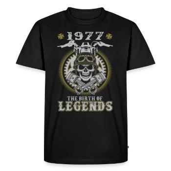 1977 The Birth Of Legends - Men's Premium Organic T-Shirt - black - Front - Nico (187cm)