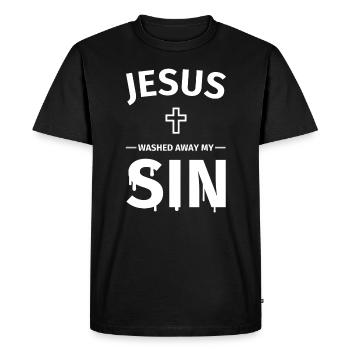 Jésus-Christ - Cadeau du Christ fidèle - T-shirt Premium bio Homme - noir - Devant - Nico (187cm)