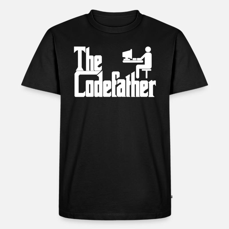 The Codefather Programmer PC Coding Gift - Men's Premium Organic T-Shirt - black