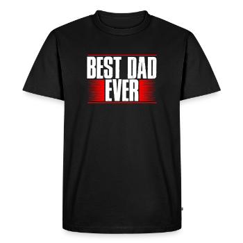Meilleur papa de tous les temps - T-shirt Premium bio Homme - noir - Devant - Nico (187cm)