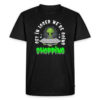 Alien Ufo Alien Aliens Zone 51 - T-shirt Premium bio Homme - noir - Devant - Nico (187cm)