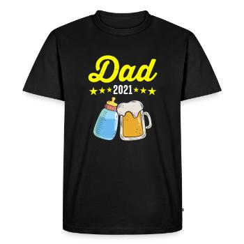 Future Dad 2021 - Men's Premium Organic T-Shirt - black - Front - Nico (187cm)