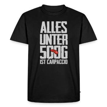 Barbecue Tout en dessous de 500 grammes Est Carpaccio Pour B - T-shirt Premium bio Homme - noir - Devant - Nico (187cm)