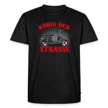 Roller - Männer Premium Bio T-Shirt - Schwarz - Vorne - Nico (187cm)