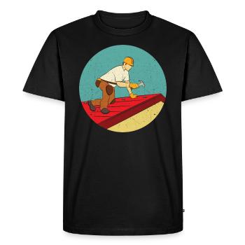 Roofer the only true craftsman - Men's Premium Organic T-Shirt - black - Front - Nico (187cm)