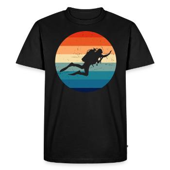 Plongée Plongée Libre Plongée Hommes Plongée Plongée Sous-Marine - T-shirt Premium bio Homme - noir - Devant - Nico (187cm)