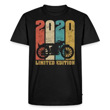 Vintage Moto 2020 Rétro Cadeau D'anniversaire - T-shirt Premium bio Homme - noir - Devant - Nico (187cm)