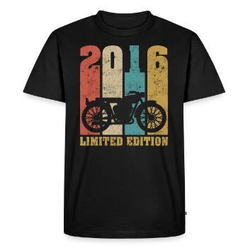 Vintage Moto 2016 Rétro Cadeau D'anniversaire - T-shirt Premium bio Homme - noir - Devant - Nico (187cm)