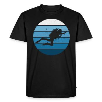 Free Dive Tauchen Scuba Tauchen Diving - Men's Premium Organic T-Shirt - black - Front - Nico (187cm)