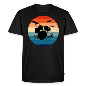 Percussionniste Batterie de batteur homme - T-shirt Premium bio Homme - noir - Devant - Nico (187cm)