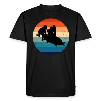 Bobsleigh Riding Bobsleigh Track Bobsleigh Women Men - Men's Premium Organic T-Shirt - black - Front - Nico (187cm)