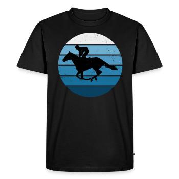 Equestrian Dressage Show Jumping - Men's Premium Organic T-Shirt - black - Front - Nico (187cm)