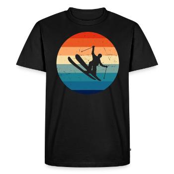 Saut à ski Femmes Freestyle Ski Ski Freestyle - T-shirt Premium bio Homme - noir - Devant - Nico (187cm)
