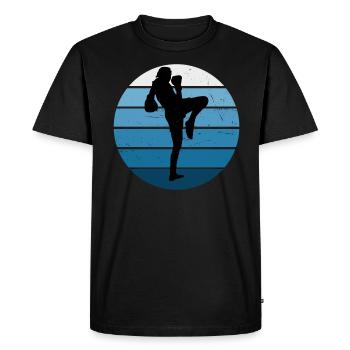 Muay Thai Thai Boxer Thai Boxing Thai Boxing Men - Men's Premium Organic T-Shirt - black - Front - Nico (187cm)