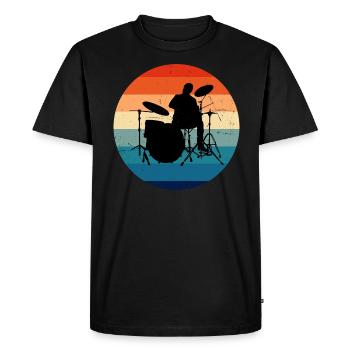 Percussionist Drummer Drums Playing Drums - Men's Premium Organic T-Shirt - black - Front - Nico (187cm)