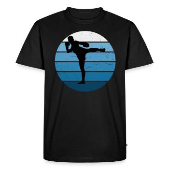 Thai Boxing Muay Thai Men Thaiboxing Women - Men's Premium Organic T-Shirt - black - Front - Nico (187cm)