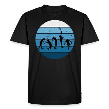 Playing Tennis Tennis Tennis Player Playing Tennis - Men's Premium Organic T-Shirt - black - Front - Nico (187cm)