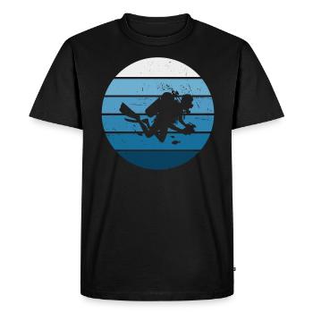 Diver Men's Scuba Diving Free Dive Diving - Men's Premium Organic T-Shirt - black - Front - Nico (187cm)